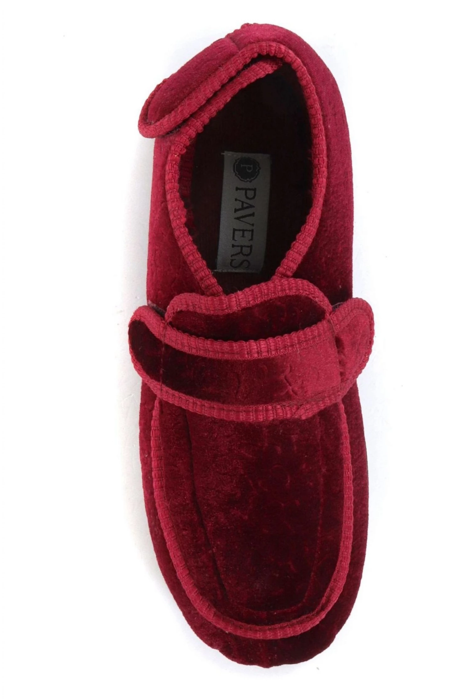 Pavers Red Ladies Touch Fastening Full Slippers 4 Pavers Red Ladies Touch Fastening Full Slippers - Image 4