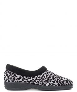 Pavers Ladies Leopard Print Full Slippers
