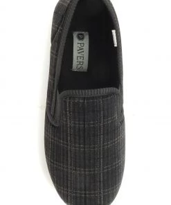 Pavers Men's Black Plaid Full Slippers -Pavers Sales Shop unnamed file 2360 scaled