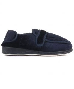 Pavers Blue Ladies Touch Fastening Full Slippers