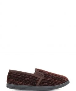 Pavers Mens Brown Loafer Slippers