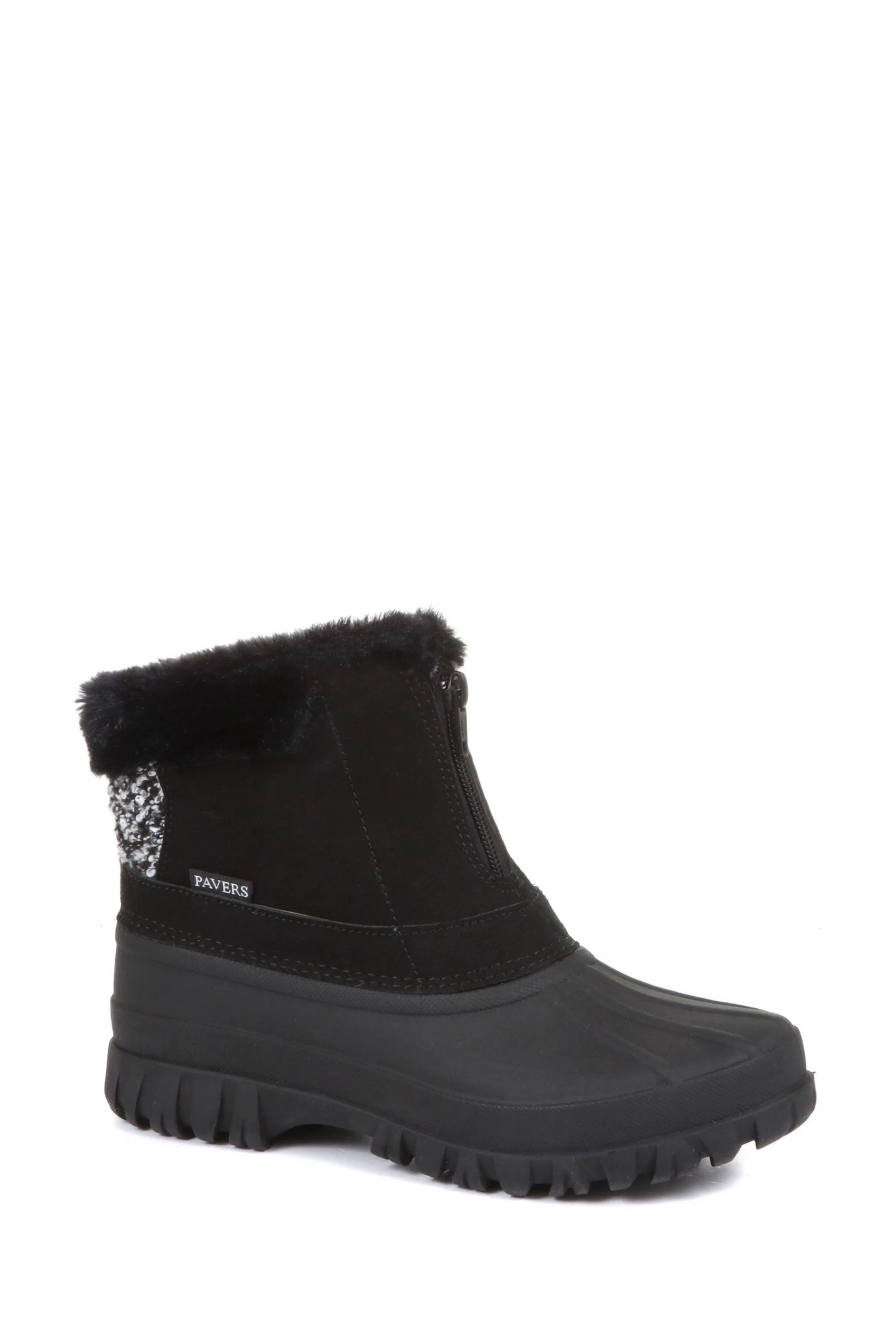 Pavers Ladies Black Ankle Snow Boots 2 Pavers Ladies Black Ankle Snow Boots - Image 2