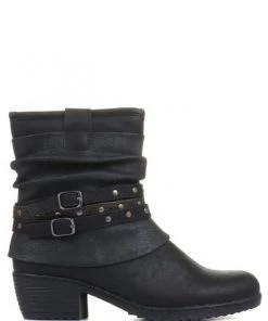 Pavers Black Ladies Slouch Fit Ankle Boots -Pavers Sales Shop unnamed file 254