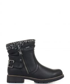 Pavers Black Ladies Water Resistant Ankle Boots