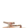 Pavers Gold Ladies Embellished Toe-Post Sandals