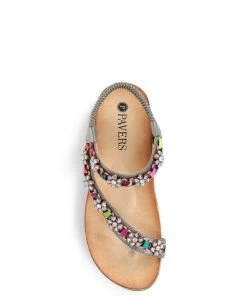 Pavers Womens Natural Pewter Embellished Toe-Post Sandals 9 Pavers Womens Natural Pewter Embellished Toe-Post Sandals -Pavers Sales Shop unnamed file 2581 scaled