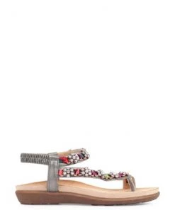 Pavers Womens Natural Pewter Embellished Toe-Post Sandals 11 Pavers Womens Natural Pewter Embellished Toe-Post Sandals -Pavers Sales Shop unnamed file 2583