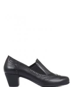 Pavers Black Ladies Leather Heeled Shoes -Pavers Sales Shop unnamed file 2595