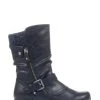 Pavers Navy Ladies Calf Boots