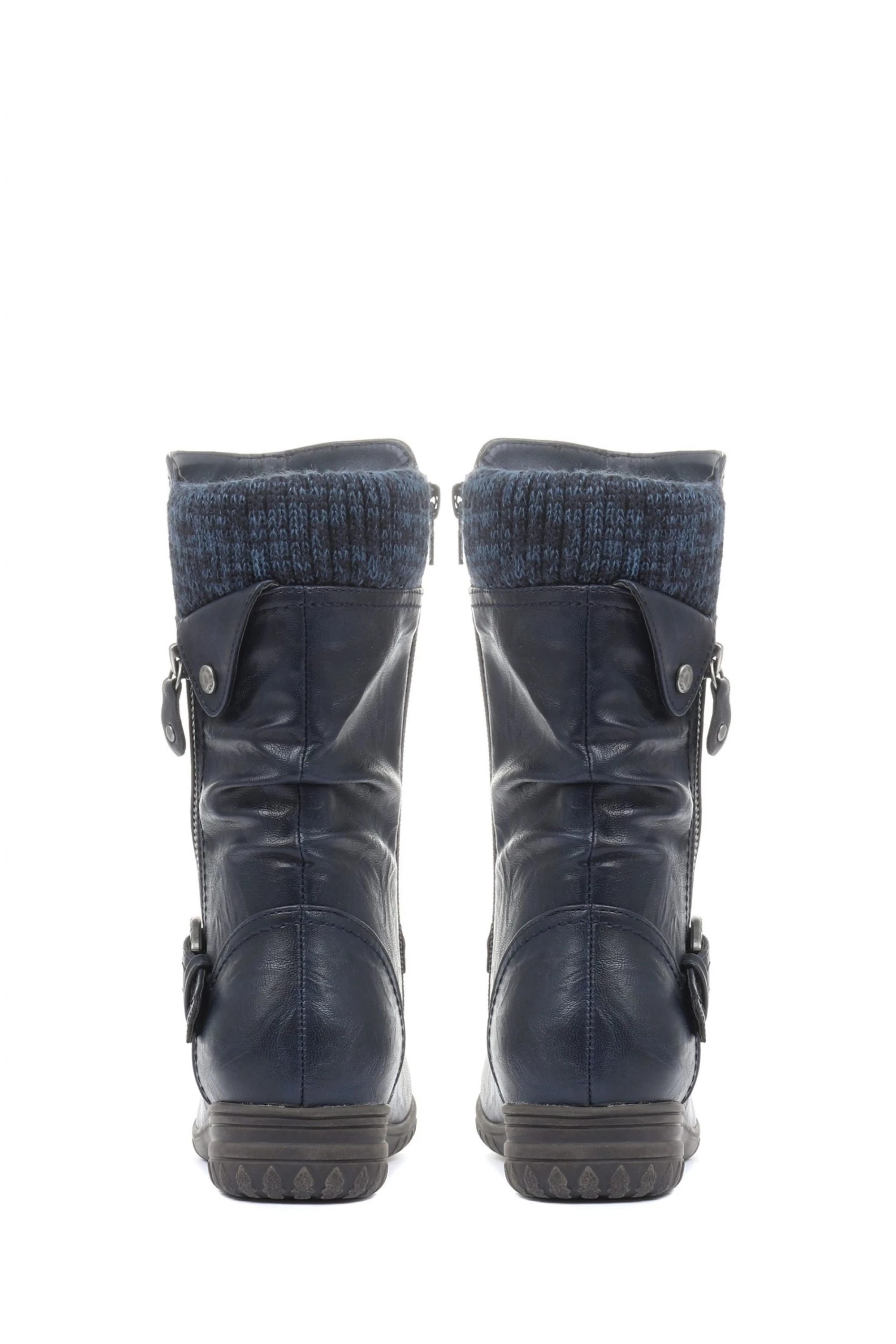 Pavers Navy Ladies Calf Boots 3 Pavers Navy Ladies Calf Boots - Image 3