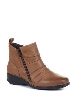 Pavers Tan Ladies Dual Zip Leather Ankle Boots -Pavers Sales Shop unnamed file 2635 scaled