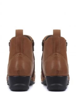 Pavers Tan Ladies Dual Zip Leather Ankle Boots -Pavers Sales Shop unnamed file 2636 scaled
