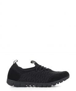 Pavers Black Ladies Extra Wide Fit Trainers