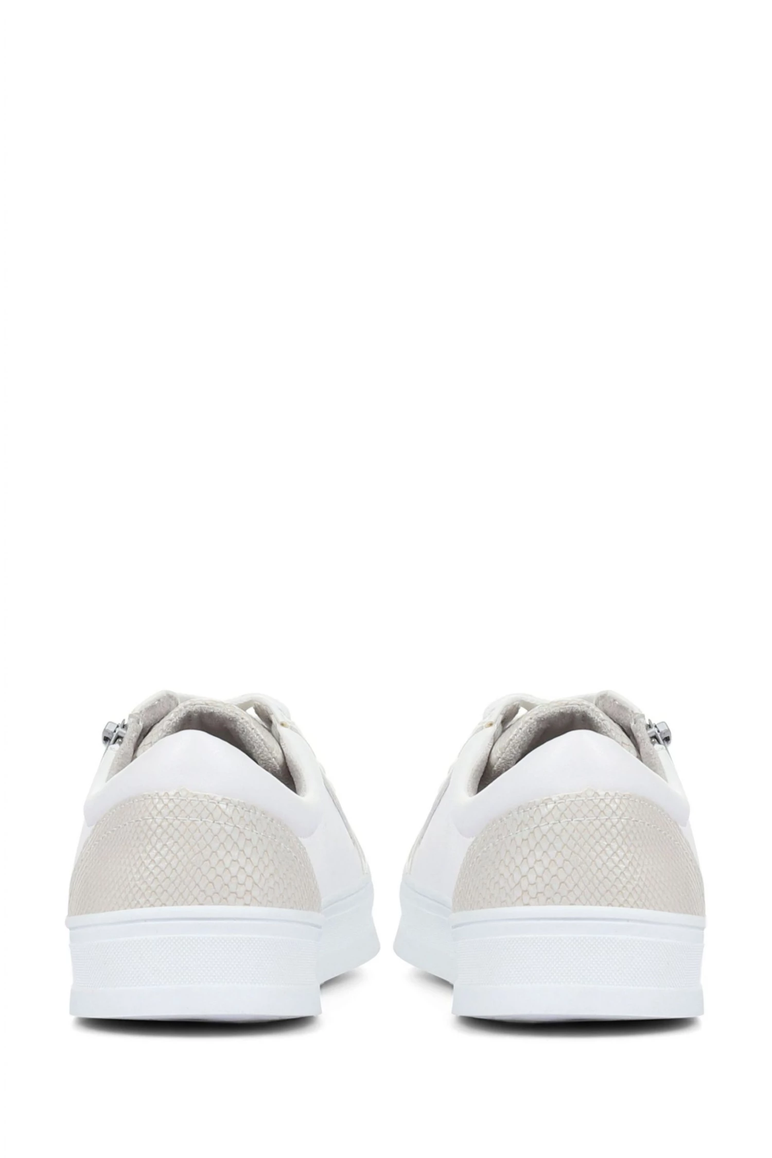 Pavers White Lace-Up Trainers 2 Pavers White Lace-Up Trainers - Image 2