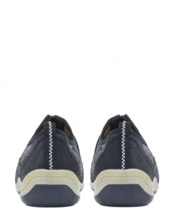 Pavers Blue Navy Floral Leather Ladies Wide Fit Trainers -Pavers Sales Shop unnamed file 2743 scaled