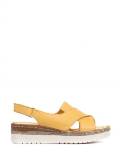 Pavers Ladies Leather Cross-Over Sandals