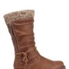 Pavers Brown Ladies Casual Mid-Calf Boots