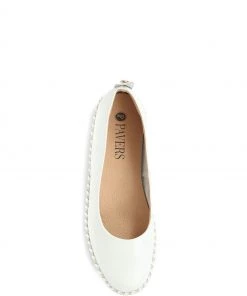 Pavers White Leather Ballet Pumps 9 Pavers White Leather Ballet Pumps -Pavers Sales Shop unnamed file 2790 scaled