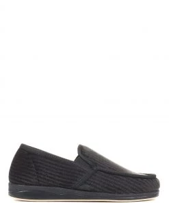 Pavers Grey Corduroy Full Slippers