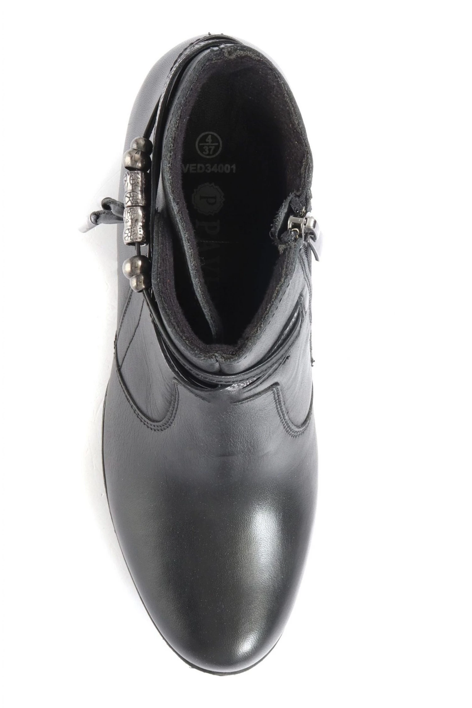 Pavers Ladies Black Leather Heeled Ankle Boots 4 Pavers Ladies Black Leather Heeled Ankle Boots - Image 4