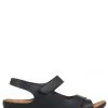 Pavers Ladies Black Touch Fasten Sandals