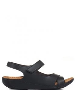 Pavers Ladies Black Touch Fasten Sandals -Pavers Sales Shop unnamed file 2867