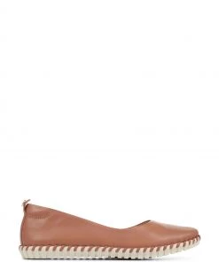 Pavers Natural Leather Ballet Pumps