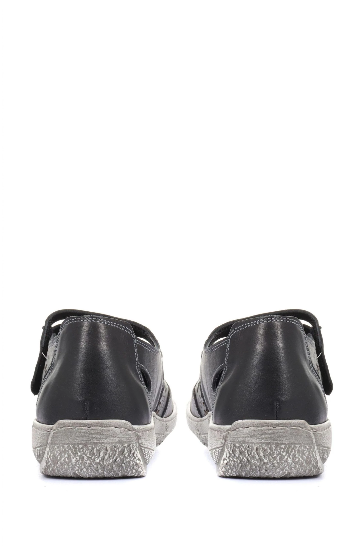 Pavers Black Wide Fit Leather Mary Jane Shoes 5 Pavers Black Wide Fit Leather Mary Jane Shoes - Image 5