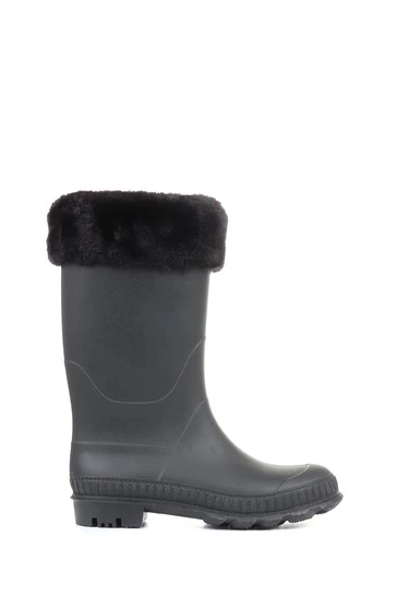 Pavers Ladies Black Wellington Boots 6 Pavers Ladies Black Wellington Boots - Image 6