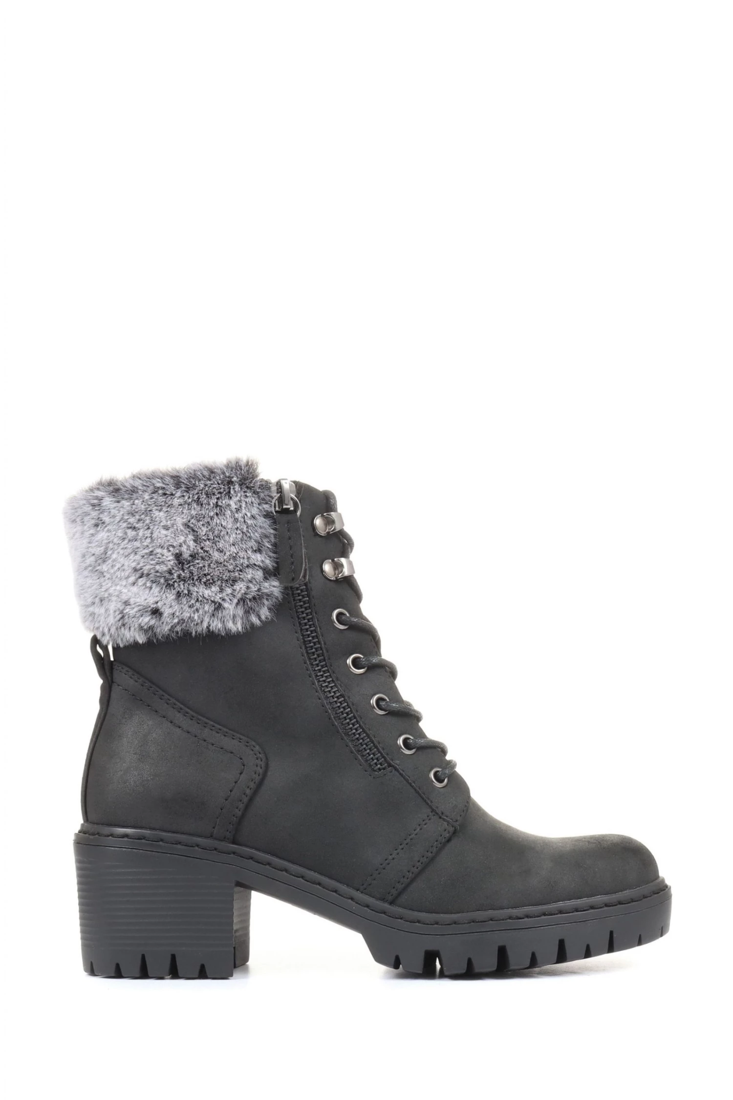 Pavers Black Faux Fur Ankle Boots 1 Pavers Black Faux Fur Ankle Boots