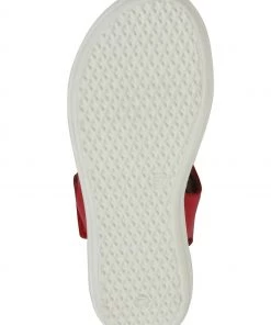 Pavers Red Ladies Leather Touch Fasten Cut Out Sandals -Pavers Sales Shop unnamed file 2985 scaled