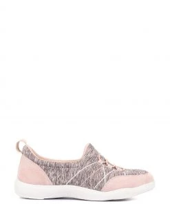 Pavers Pink Wide Fit Bungee Trainer Pumps