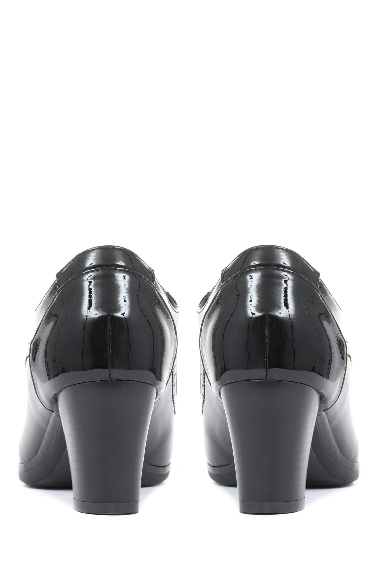 Pavers Ladies Black Lace-Up Heeled Ankle Boots 3 Pavers Ladies Black Lace-Up Heeled Ankle Boots - Image 3