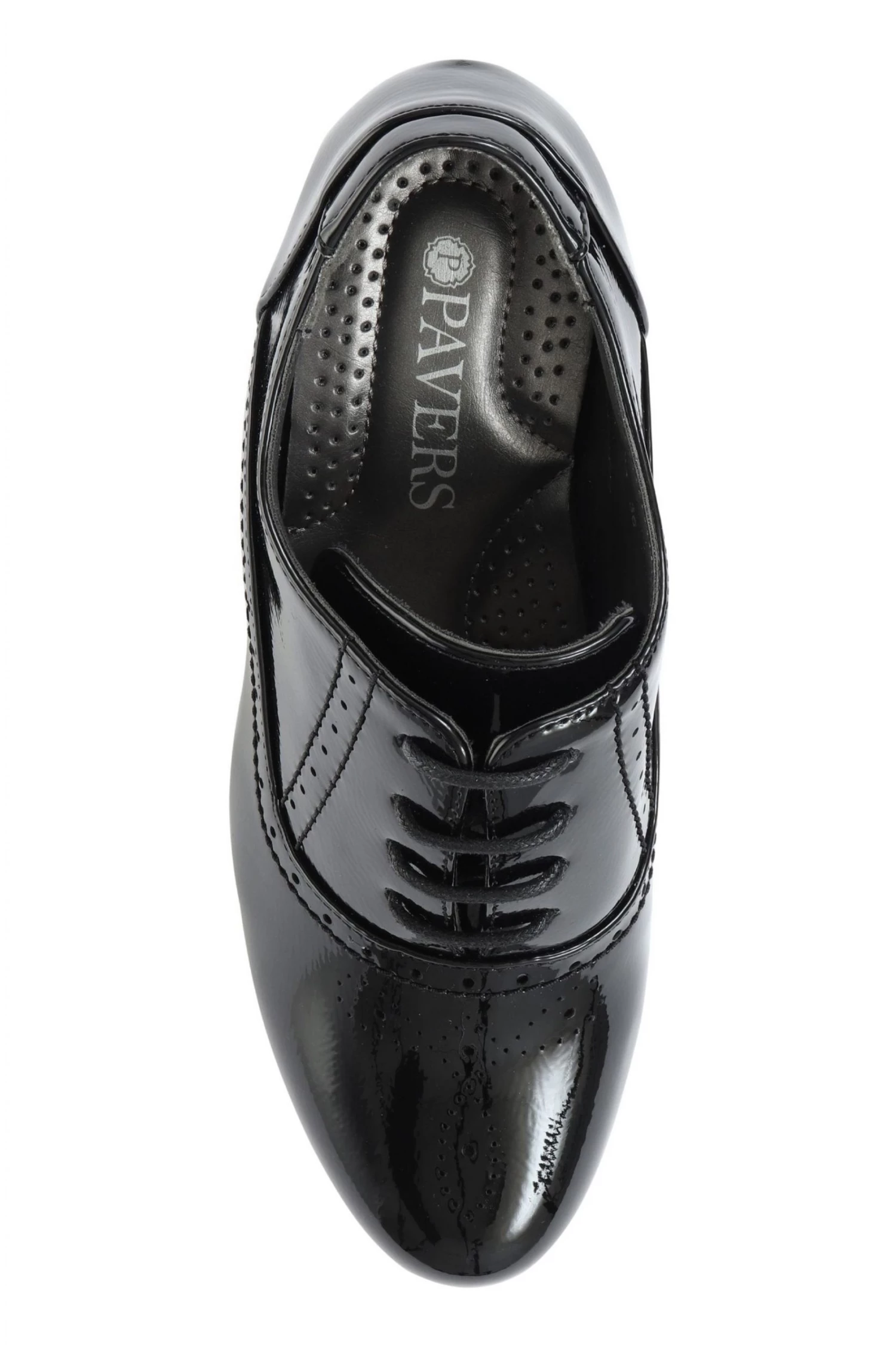 Pavers Ladies Black Lace-Up Heeled Ankle Boots 4 Pavers Ladies Black Lace-Up Heeled Ankle Boots - Image 4