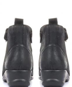 Pavers Black Ladies Dual Zip Leather Ankle Boots -Pavers Sales Shop unnamed file 32 scaled