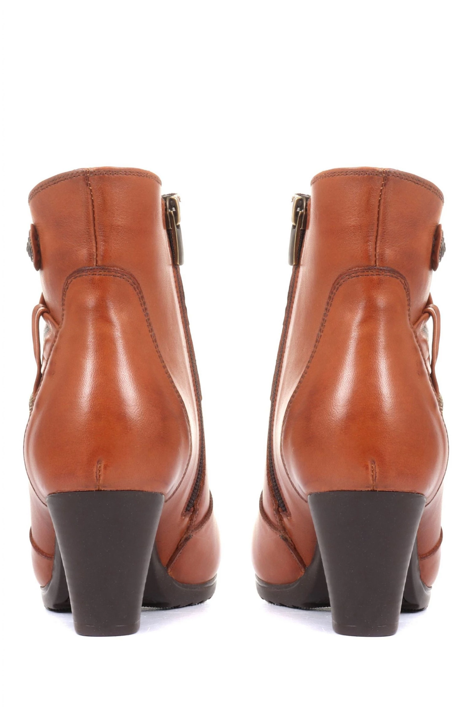 Pavers Ladies Brown Leather Ankle Boots 3 Pavers Ladies Brown Leather Ankle Boots - Image 3