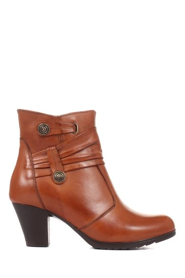 Pavers Ladies Brown Leather Ankle Boots 6 Pavers Ladies Brown Leather Ankle Boots - Image 6