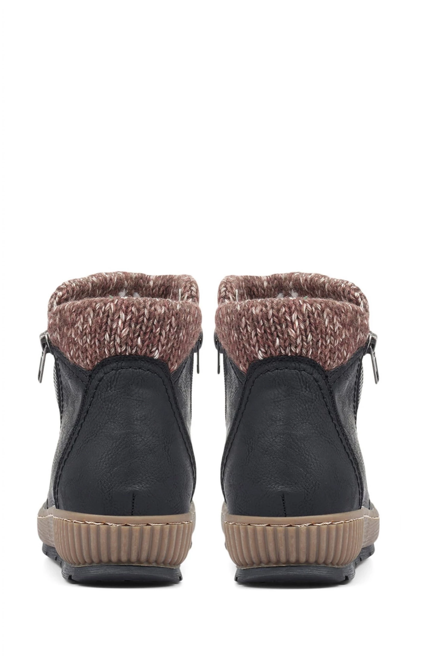 Pavers Black Ladies Wedge Ankle Boots 5 Pavers Black Ladies Wedge Ankle Boots - Image 5