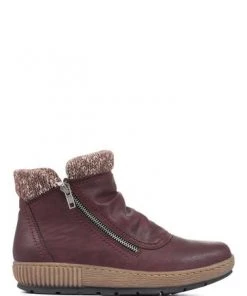 Pavers Ladies Red Wedge Ankle Boots -Pavers Sales Shop unnamed file 368