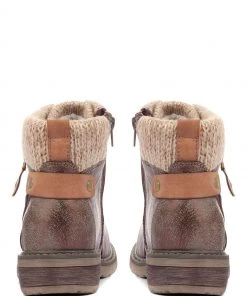 Pavers Womens Red Knitted Cuff Ankle Boots -Pavers Sales Shop unnamed file 395 scaled