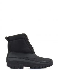 Pavers Mens Black Wide Fit Snow Boots