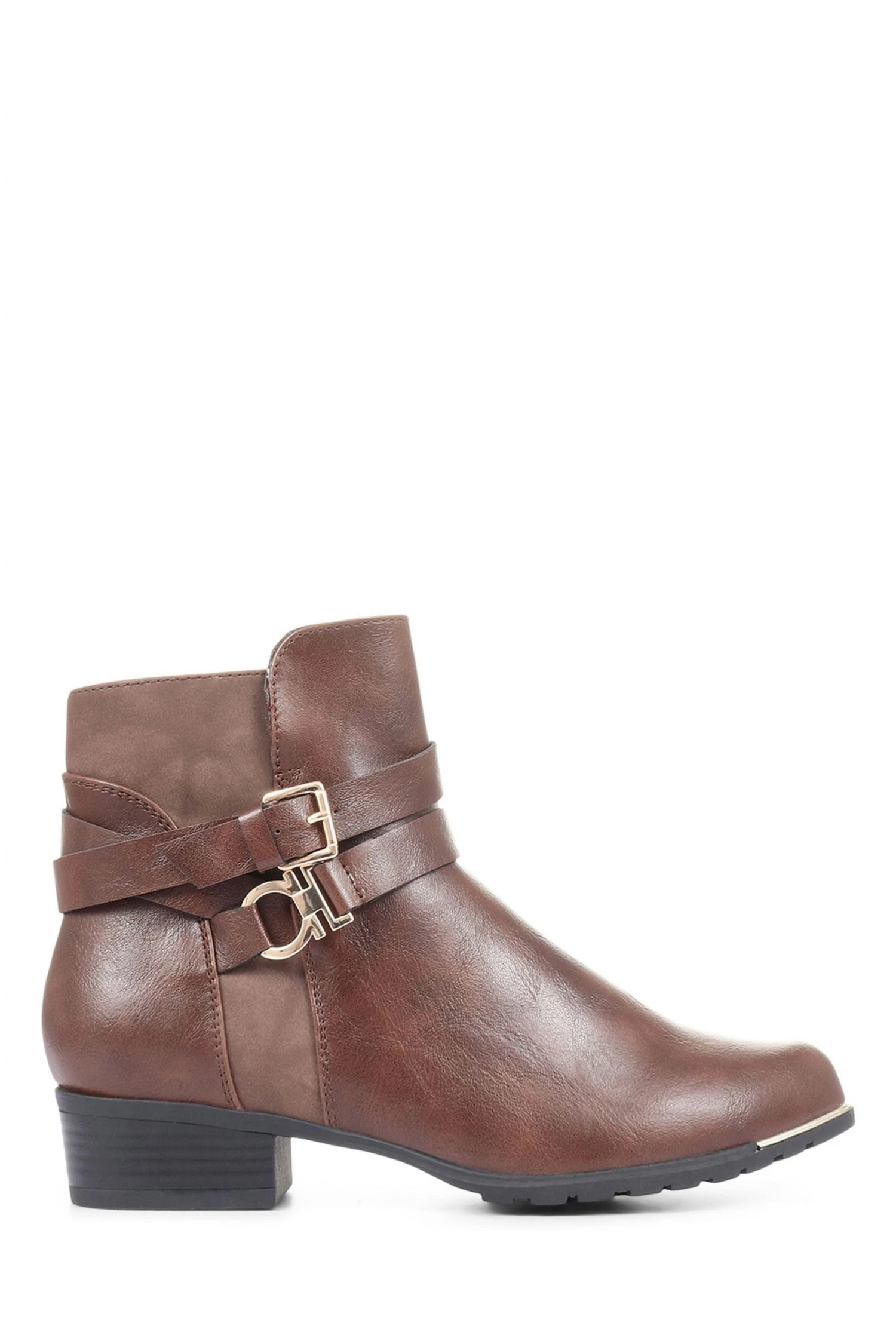 Pavers Ladies Brown Flat Ankle Boots 1 Pavers Ladies Brown Flat Ankle Boots