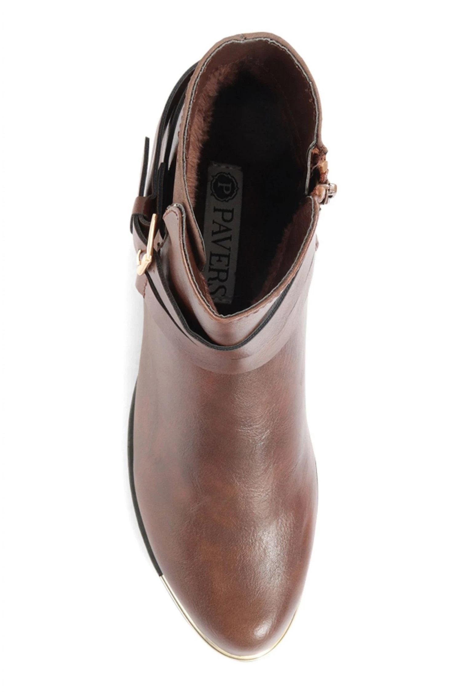 Pavers Ladies Brown Flat Ankle Boots 4 Pavers Ladies Brown Flat Ankle Boots - Image 4