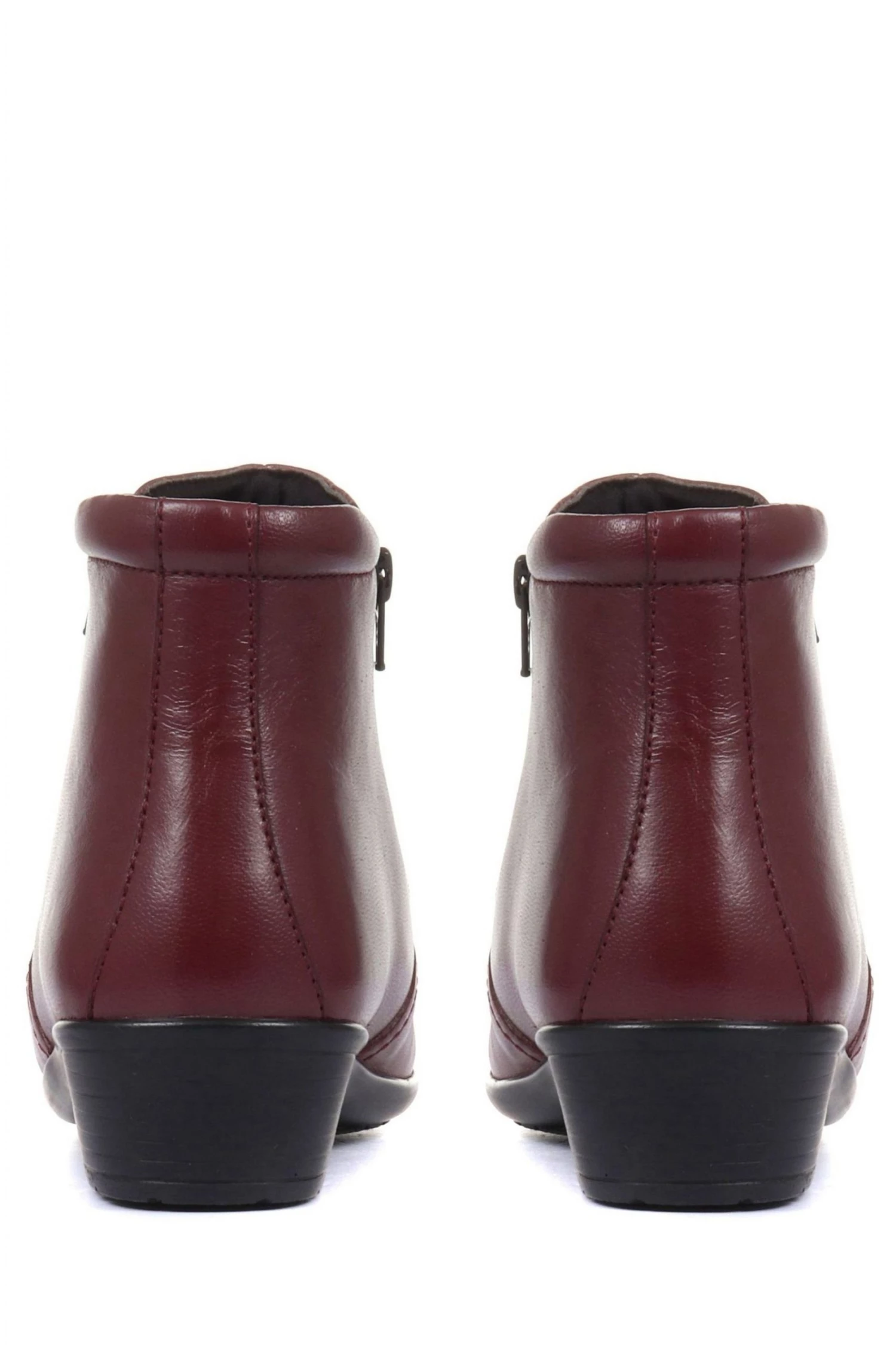 Pavers Red Ladies Wide Fit Leather Ankle Boots 3 Pavers Red Ladies Wide Fit Leather Ankle Boots - Image 3