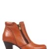 Pavers Ladies Leather Heeled Ankle Boots