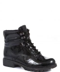 Pavers Ladies Black Lace-Up High Shine Ankle Boots -Pavers Sales Shop unnamed file 460 scaled