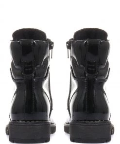 Pavers Ladies Black Lace-Up High Shine Ankle Boots -Pavers Sales Shop unnamed file 461 scaled