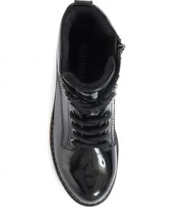 Pavers Ladies Black Lace-Up High Shine Ankle Boots -Pavers Sales Shop unnamed file 462 scaled