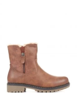 Pavers Tan Brown Faux Fur Lined Boots