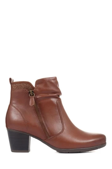 Pavers Ladies Brown Low Heel Ankle Boots 6 Pavers Ladies Brown Low Heel Ankle Boots - Image 6